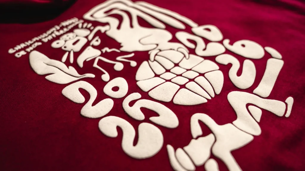 Sérigraphie gonflante sur un pull à personnaliser