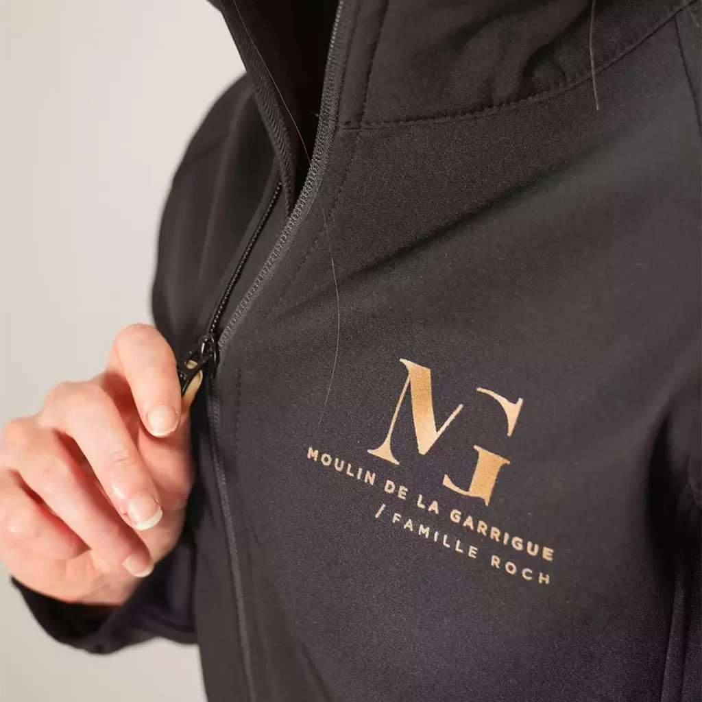 Veste softshell imprimée côté coeur à personnaliser