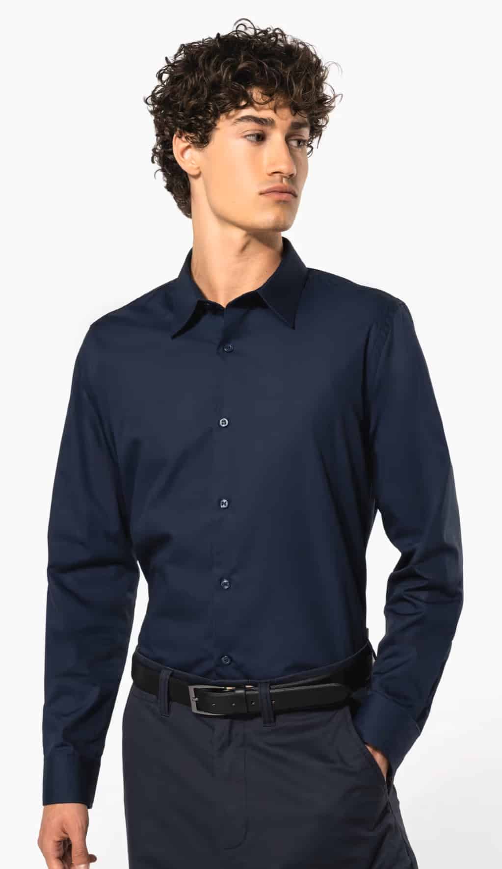 Chemise en popeline de coton k513 de Kariban pour homme