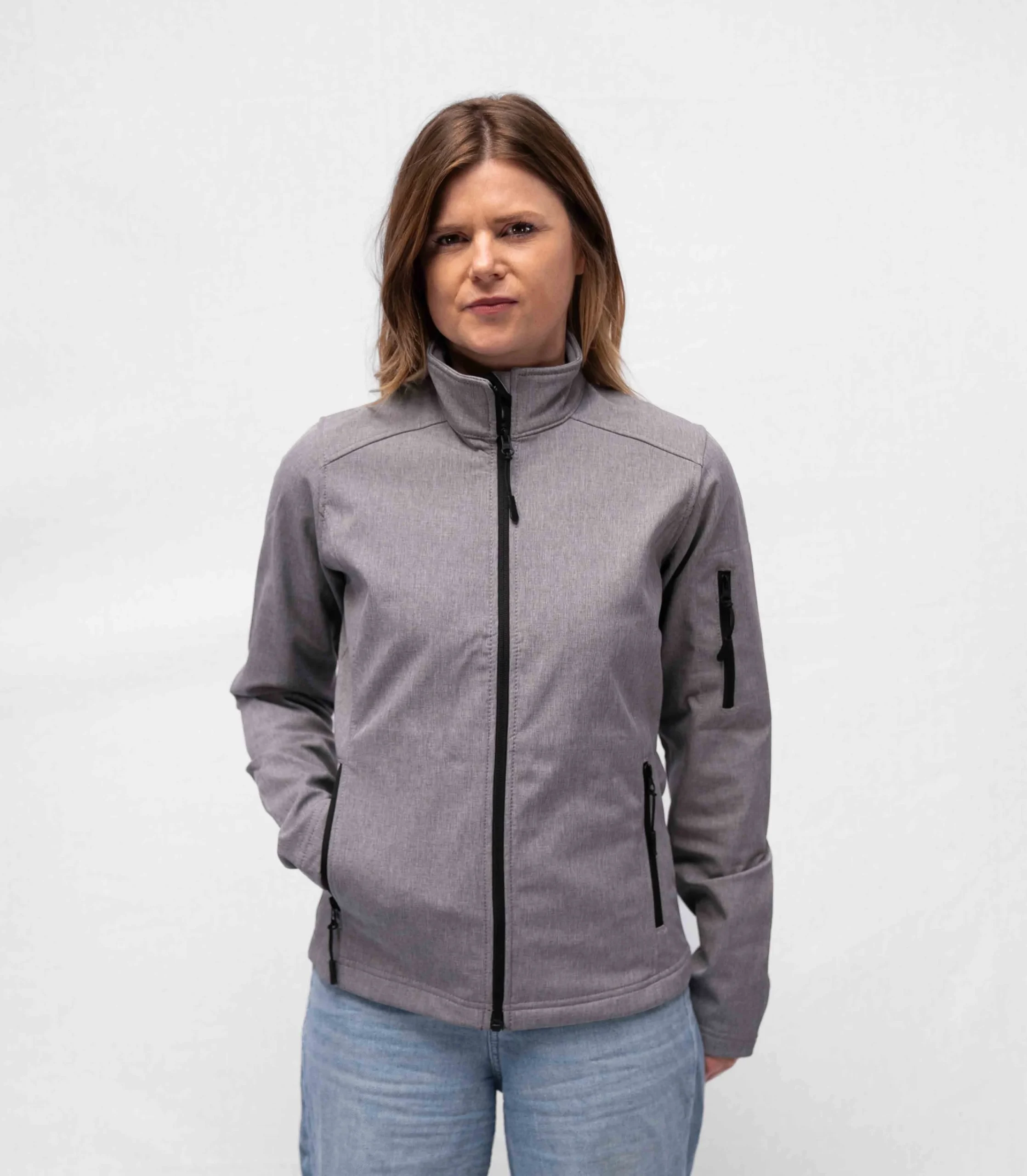 Veste softshell grise pour femme en taille S