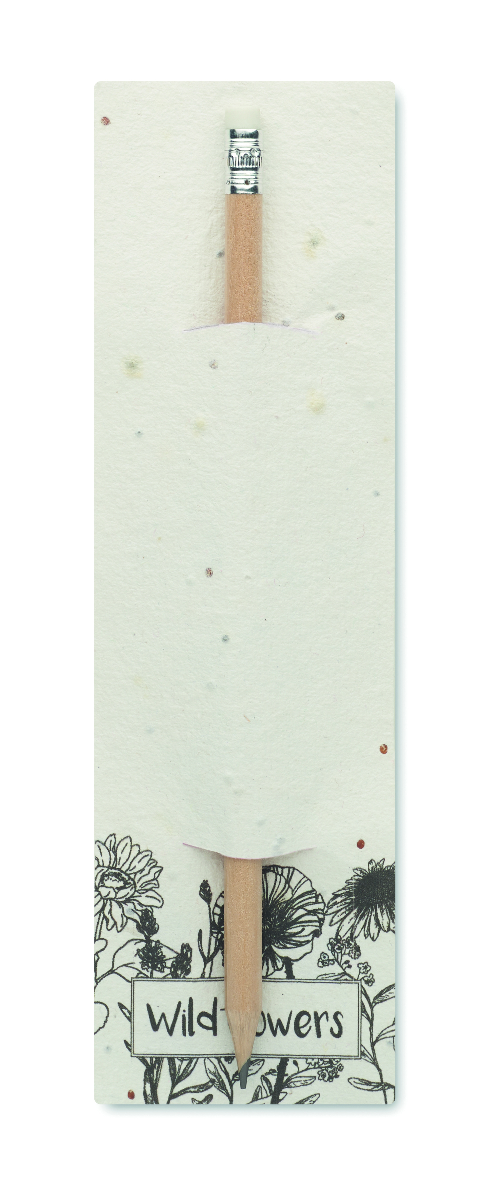 Crayon à papier à planter avec gomme en bois