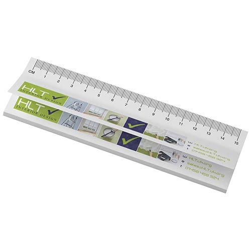Notes adhésives avec règle 15 cm Sticky-Mate recyclées