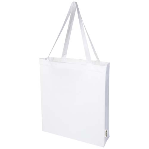 Tote bag à soufflets Madras en coton recyclé