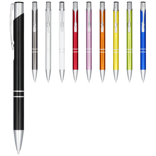 Stylo à bille rétractable Moneta en aluminium anodisé
