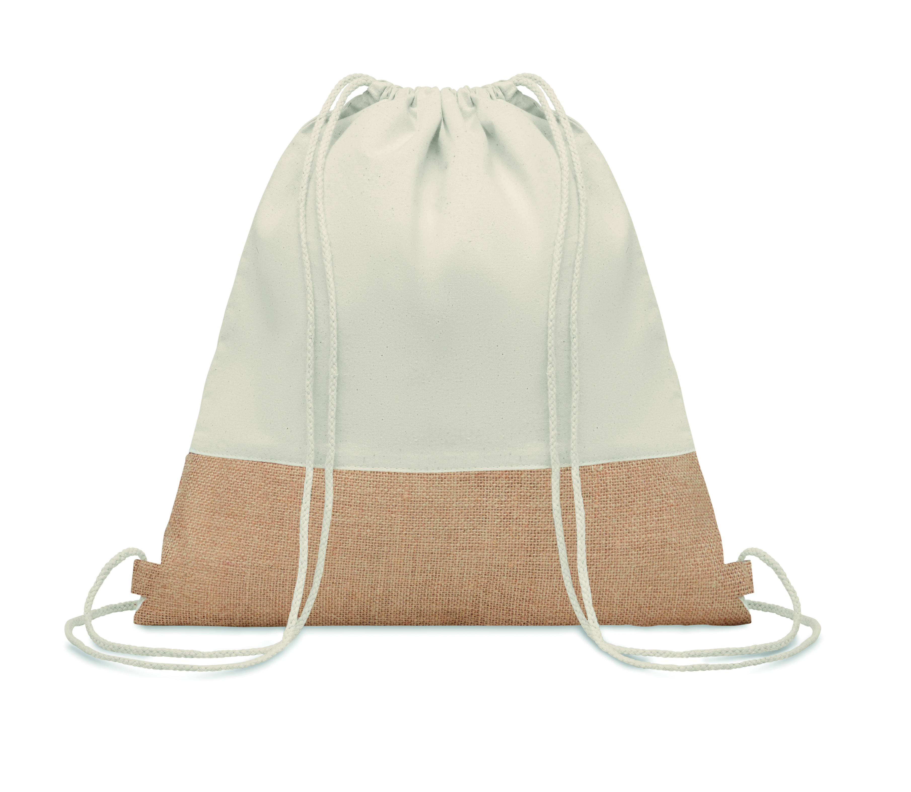 Sac à cordon MO9516 en coton sergé et jute