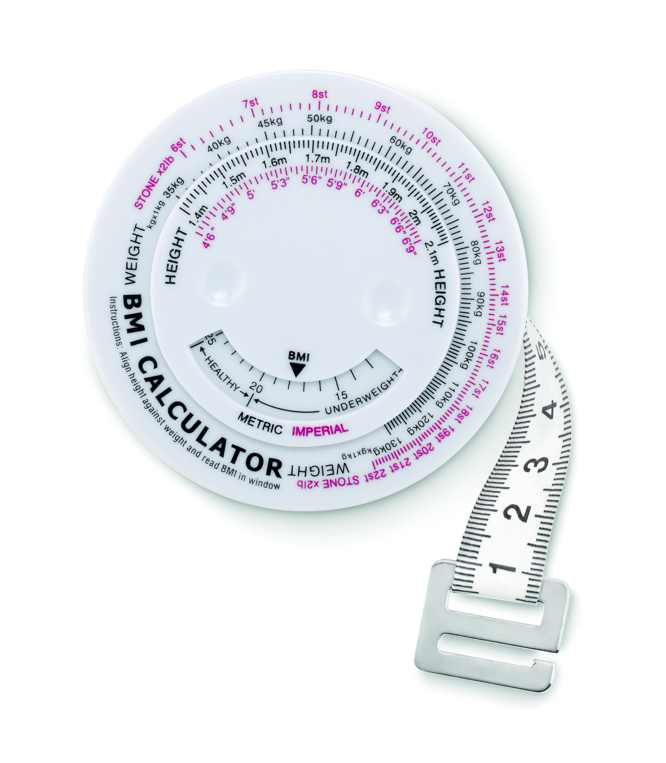 Mètre ruban avec calculateur IMC