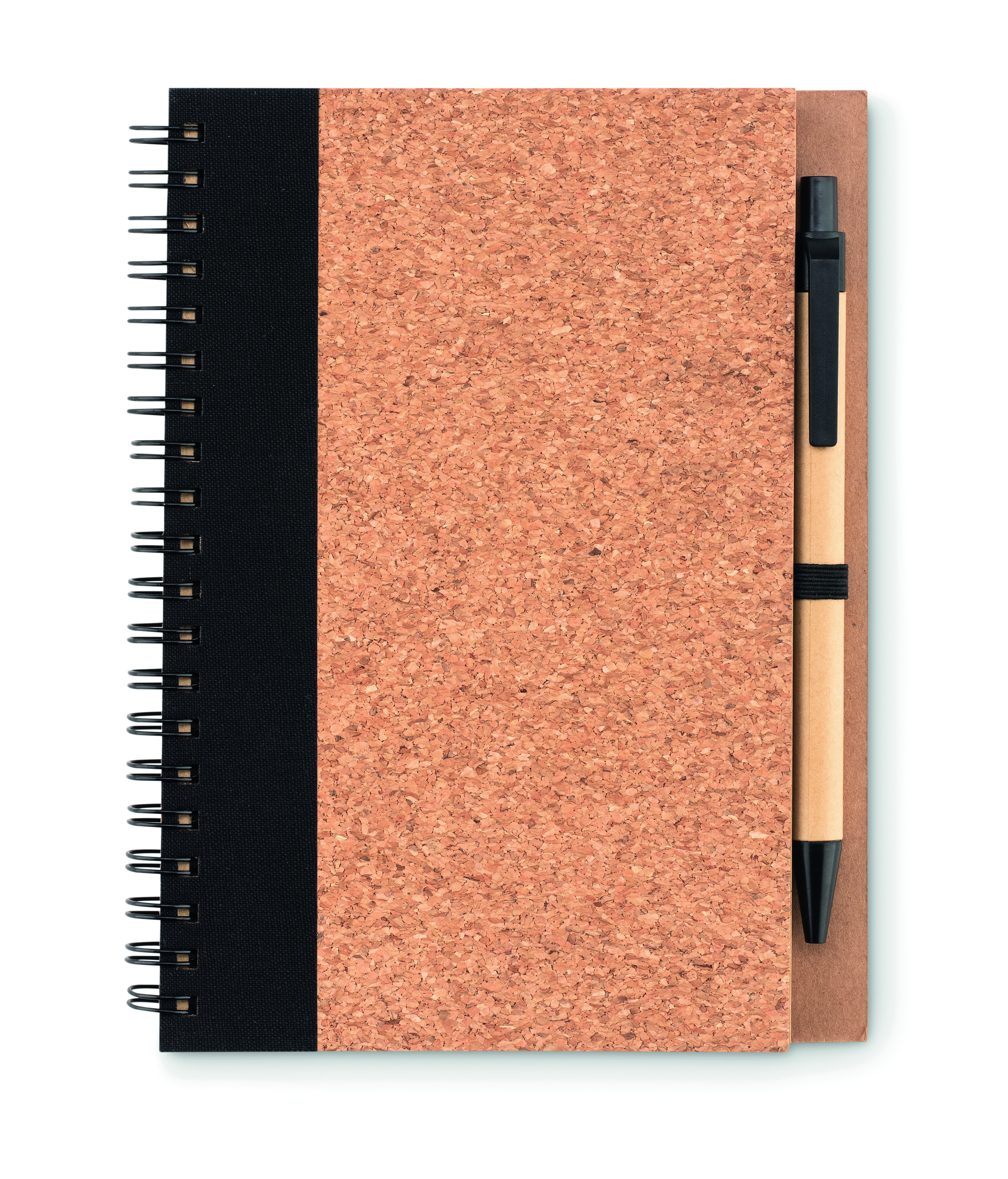 Carnet à spirale avec stylo en liège