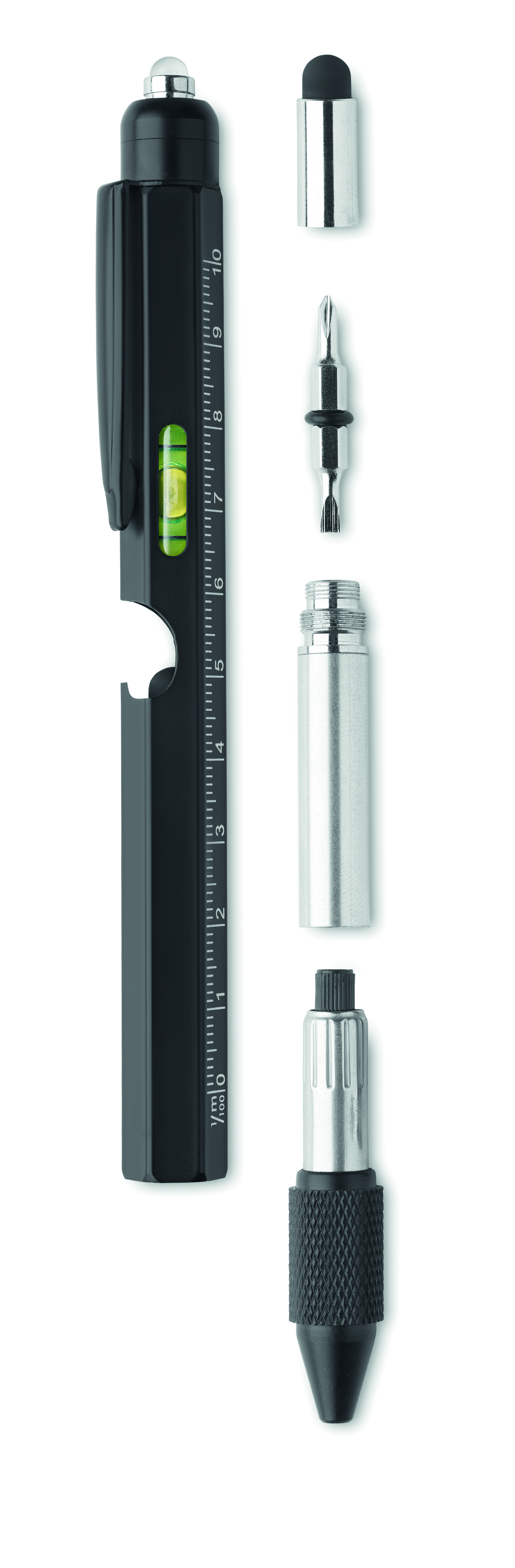 Stylo multifonction niveau et lampe LED en métal