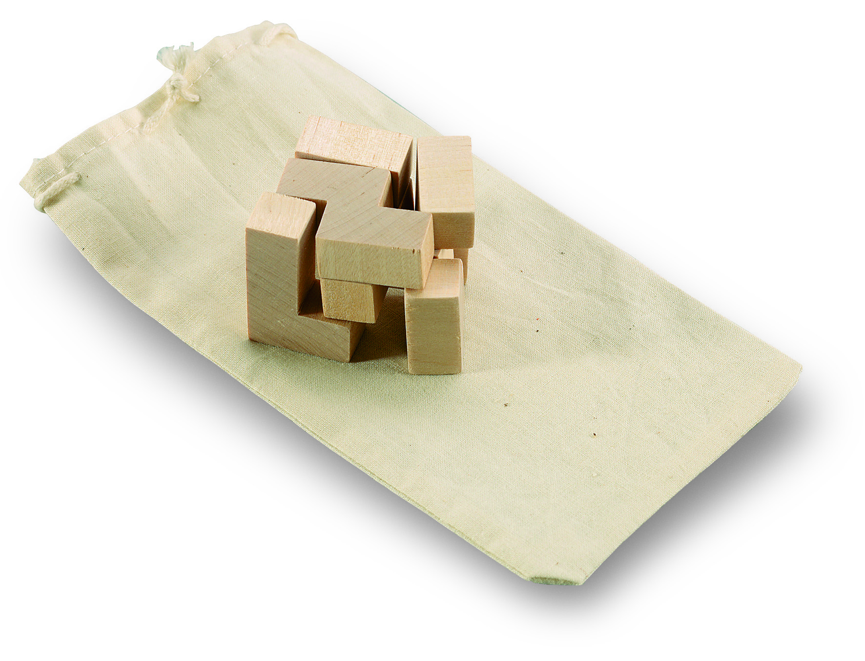 Puzzle 3D avec sac en bois