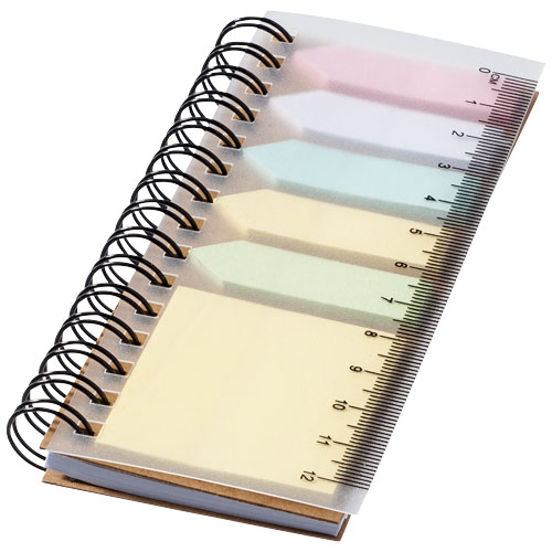 Bloc-notes à spirale avec mémos autocollants