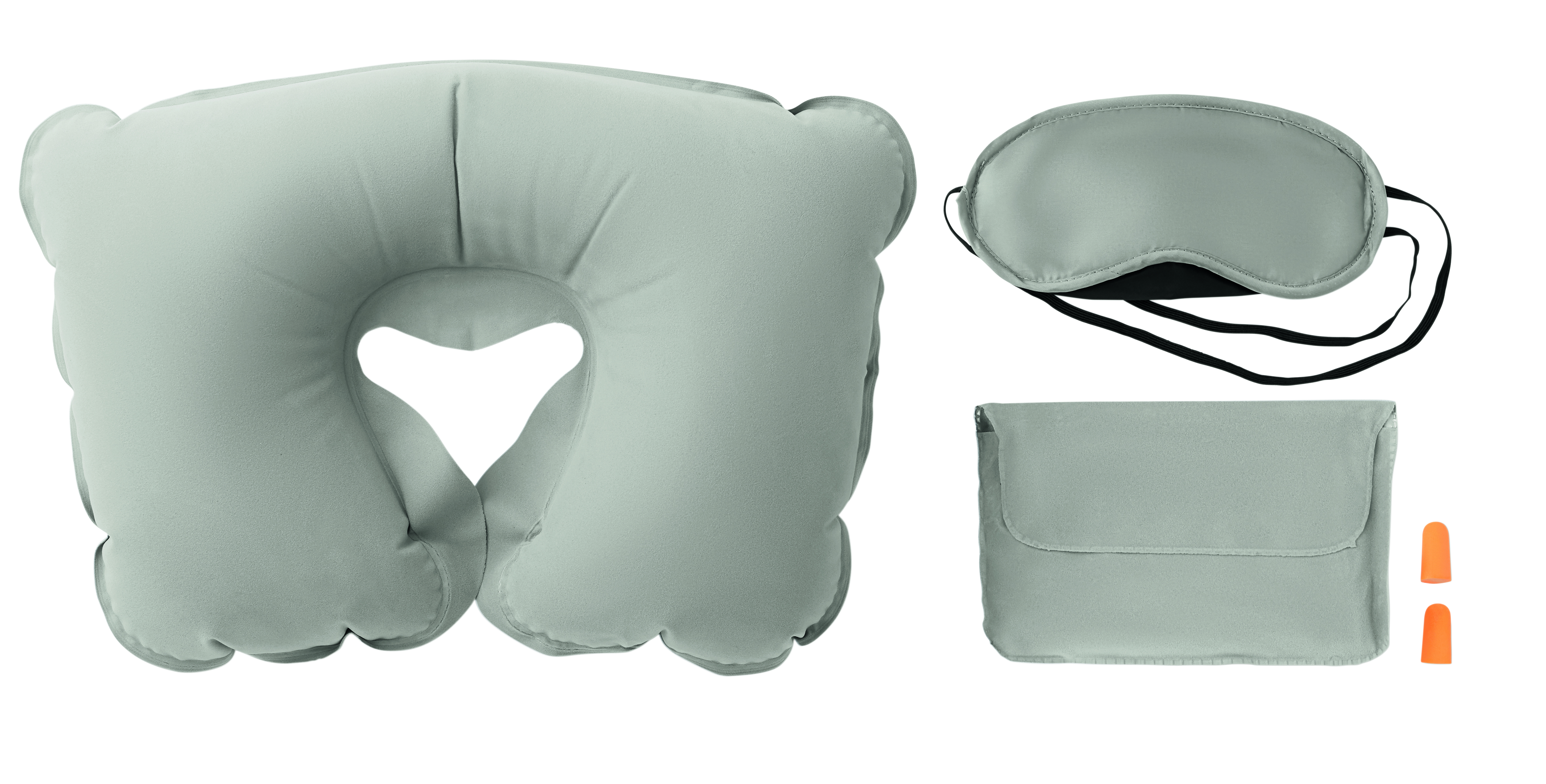 Set de voyage MO7263 oreiller, masque et bouchons en velours