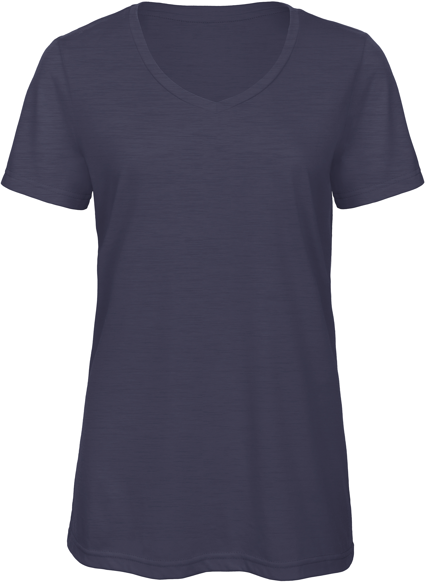 T-shirt Triblend col V en polycoton - Femme
