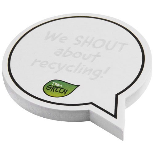 Notes adhésives en forme de bulle Sticky-Mate recyclées