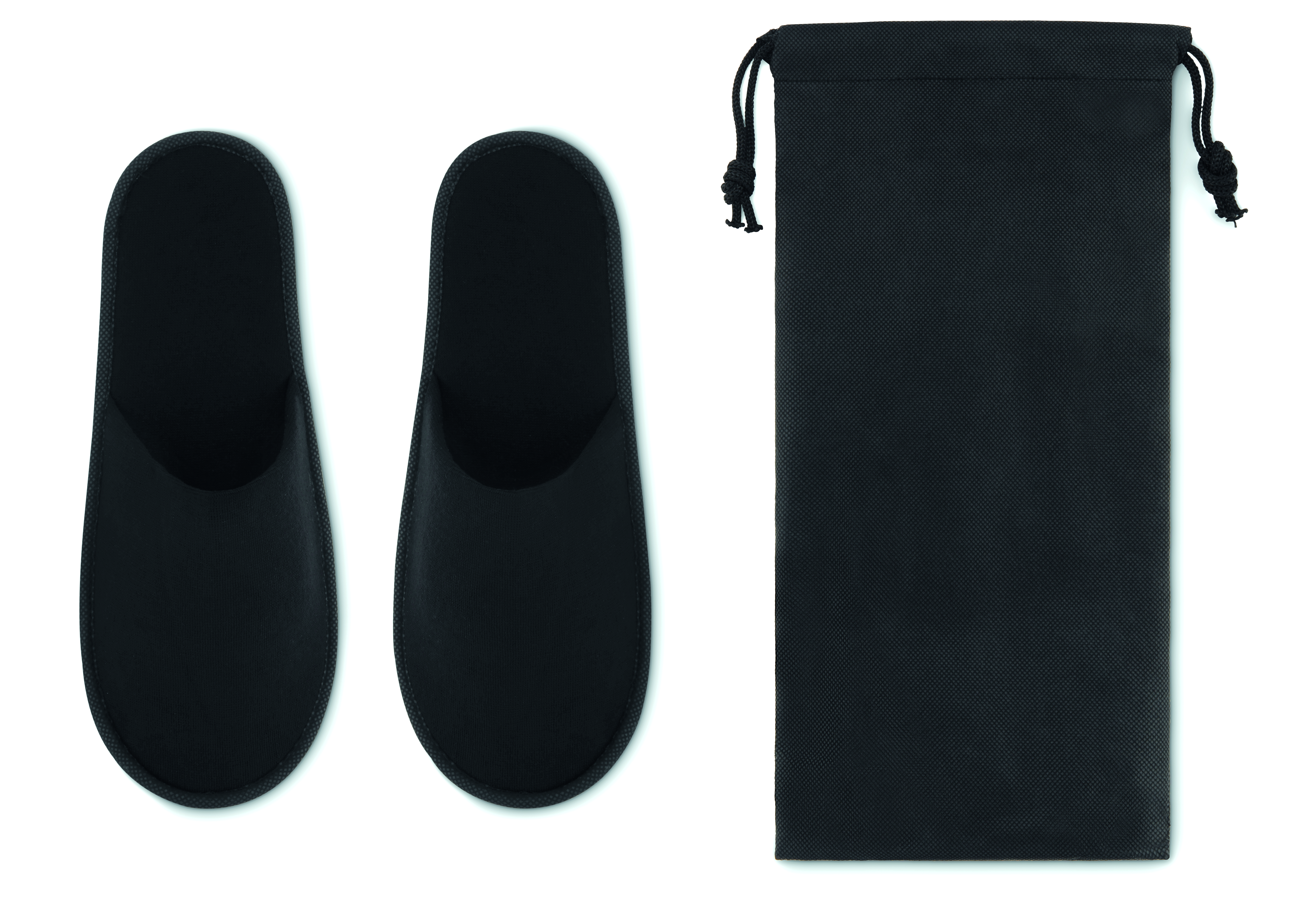 Pantoufles d'hôtel taille 43-44 avec pochette en polyester
