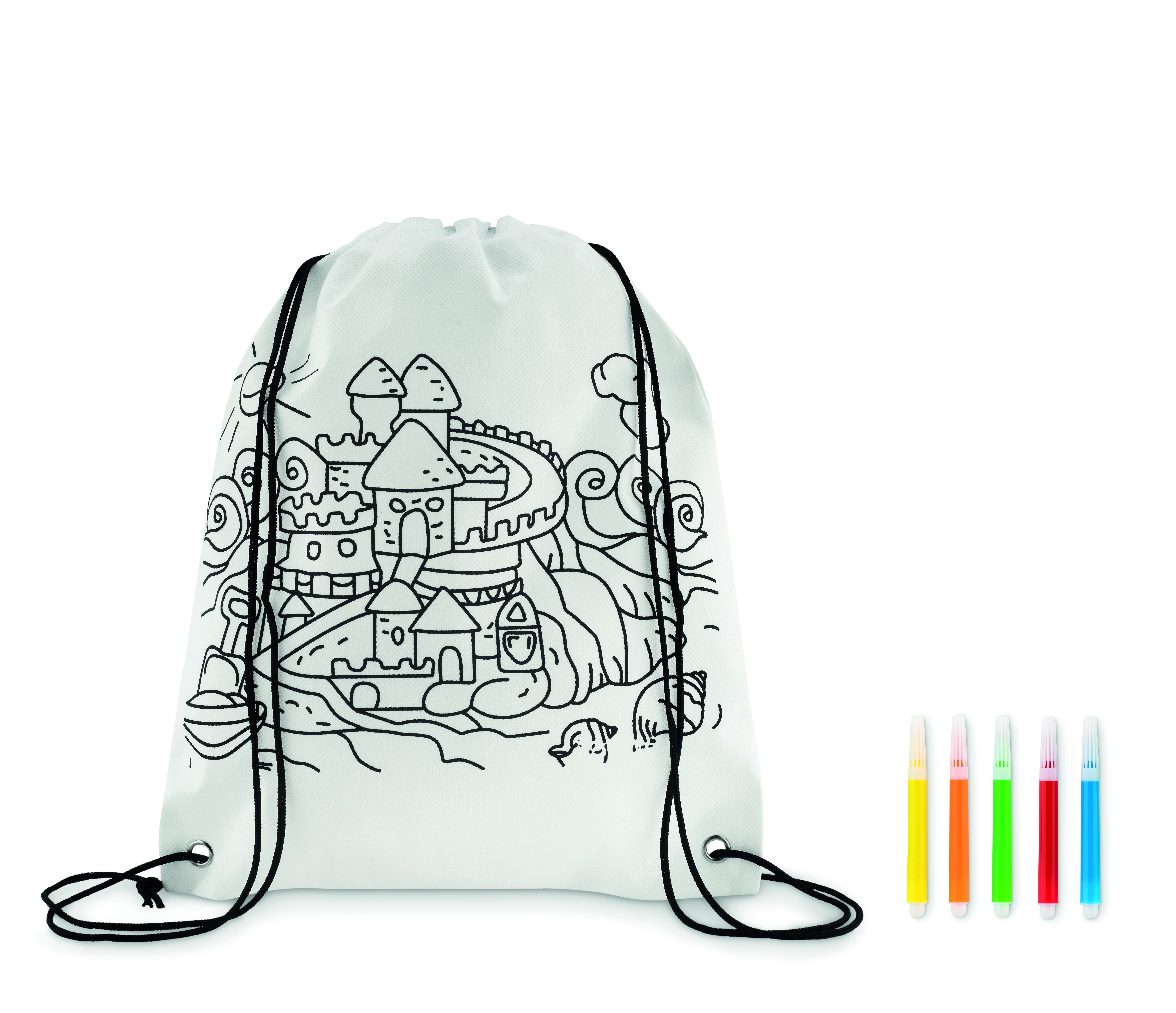 Sac à cordon MO9887 à colorier en non-tissé