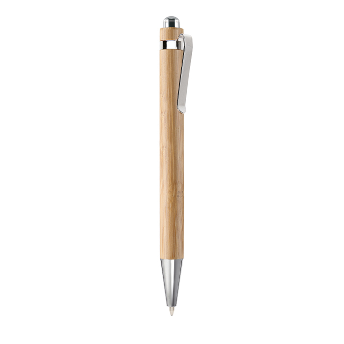 Stylo à bille rétractable en bambou