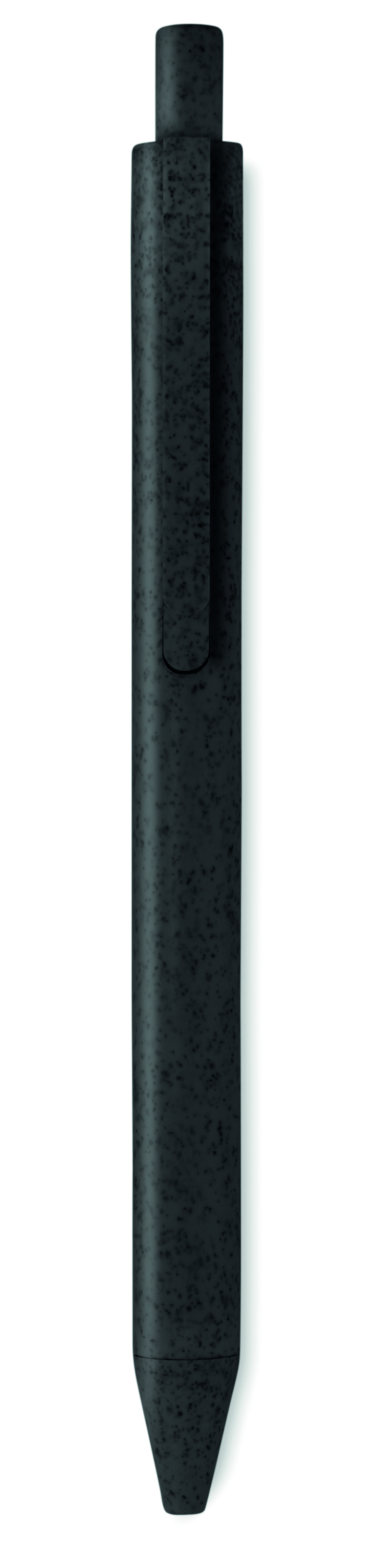 Stylo à bille poussoir en paille de blé et polypropylène