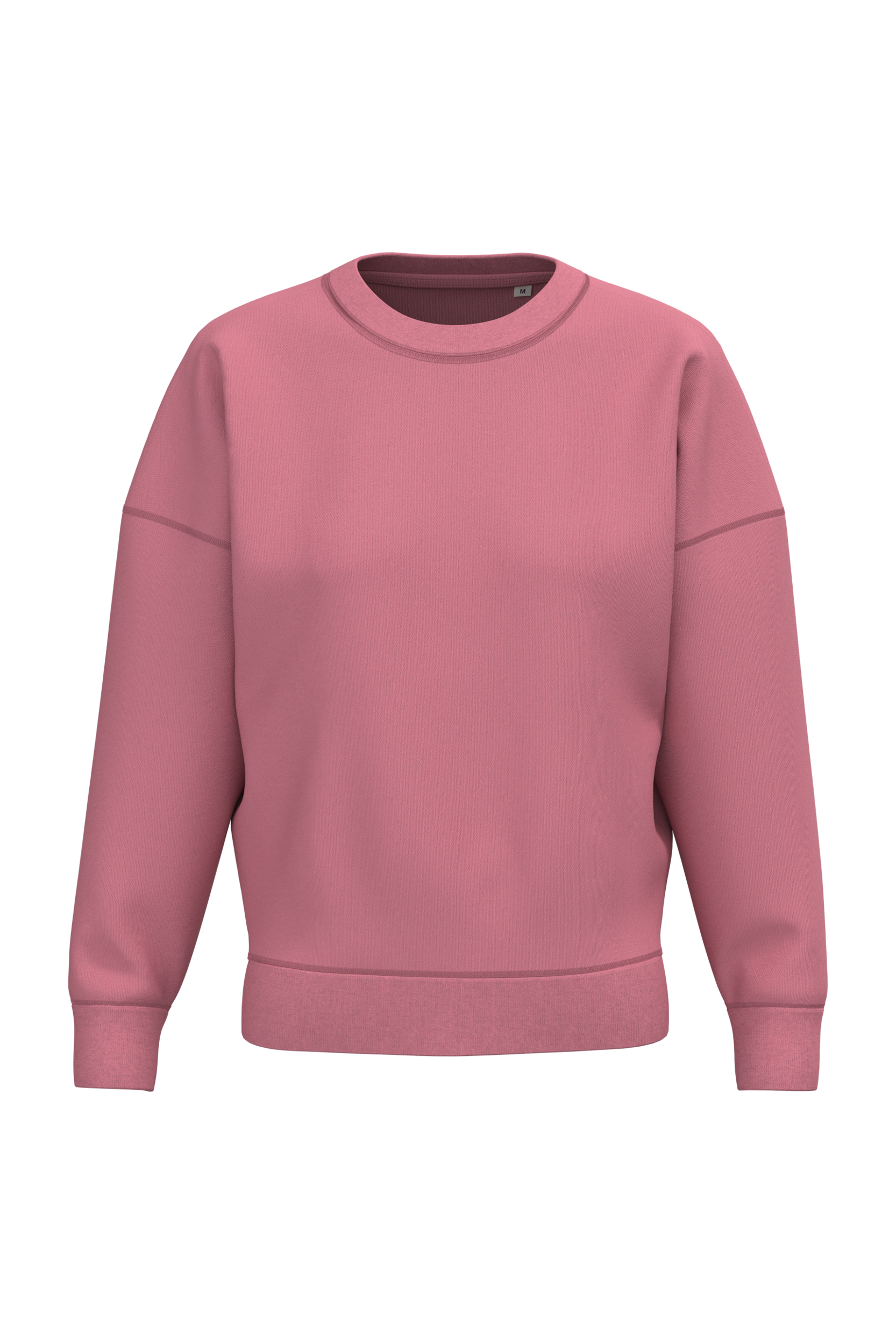 Sweat-shirt col rond oversize NS439 en coton bio - Femme