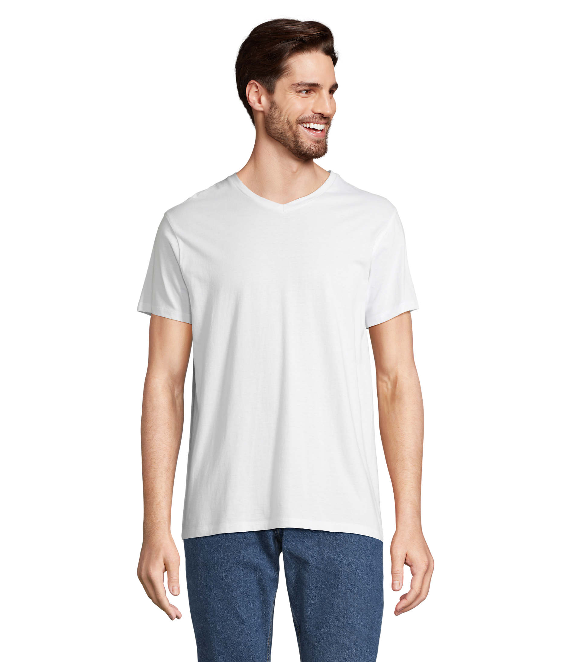 T-shirt Regent col V en coton - Homme