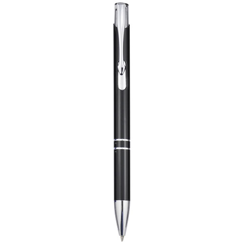 Stylo à bille rétractable Moneta encre bleue en aluminium