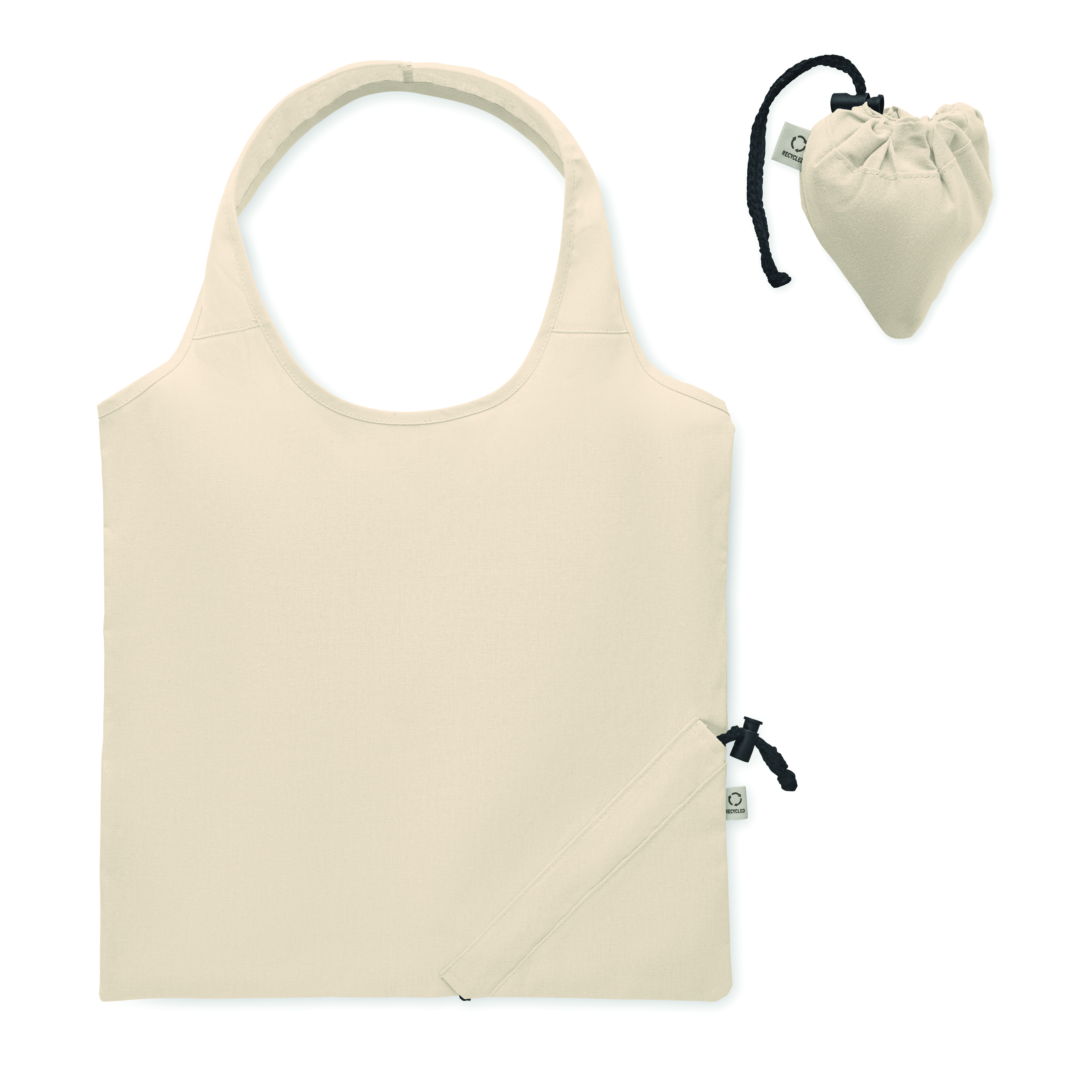 Sac shopping pliable MO2486 en coton recyclé