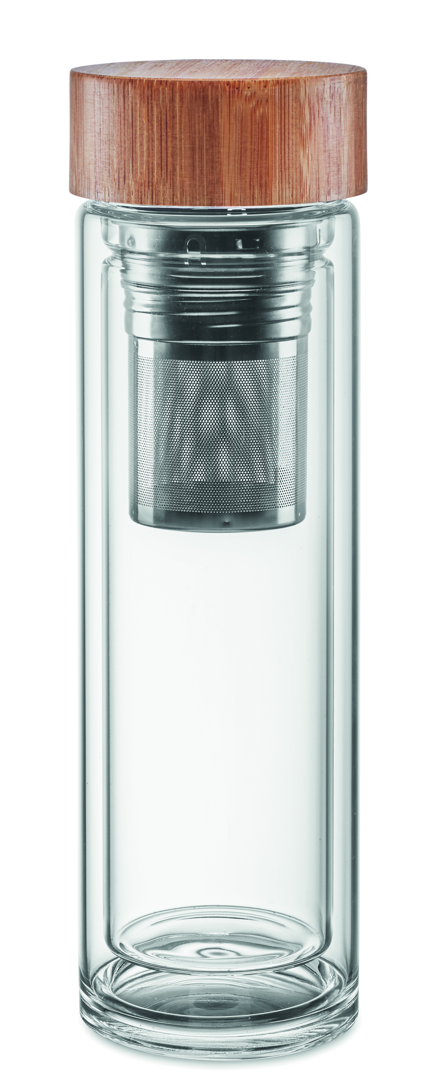 Gourde double paroi 420 ml avec infuseur en borosilicate