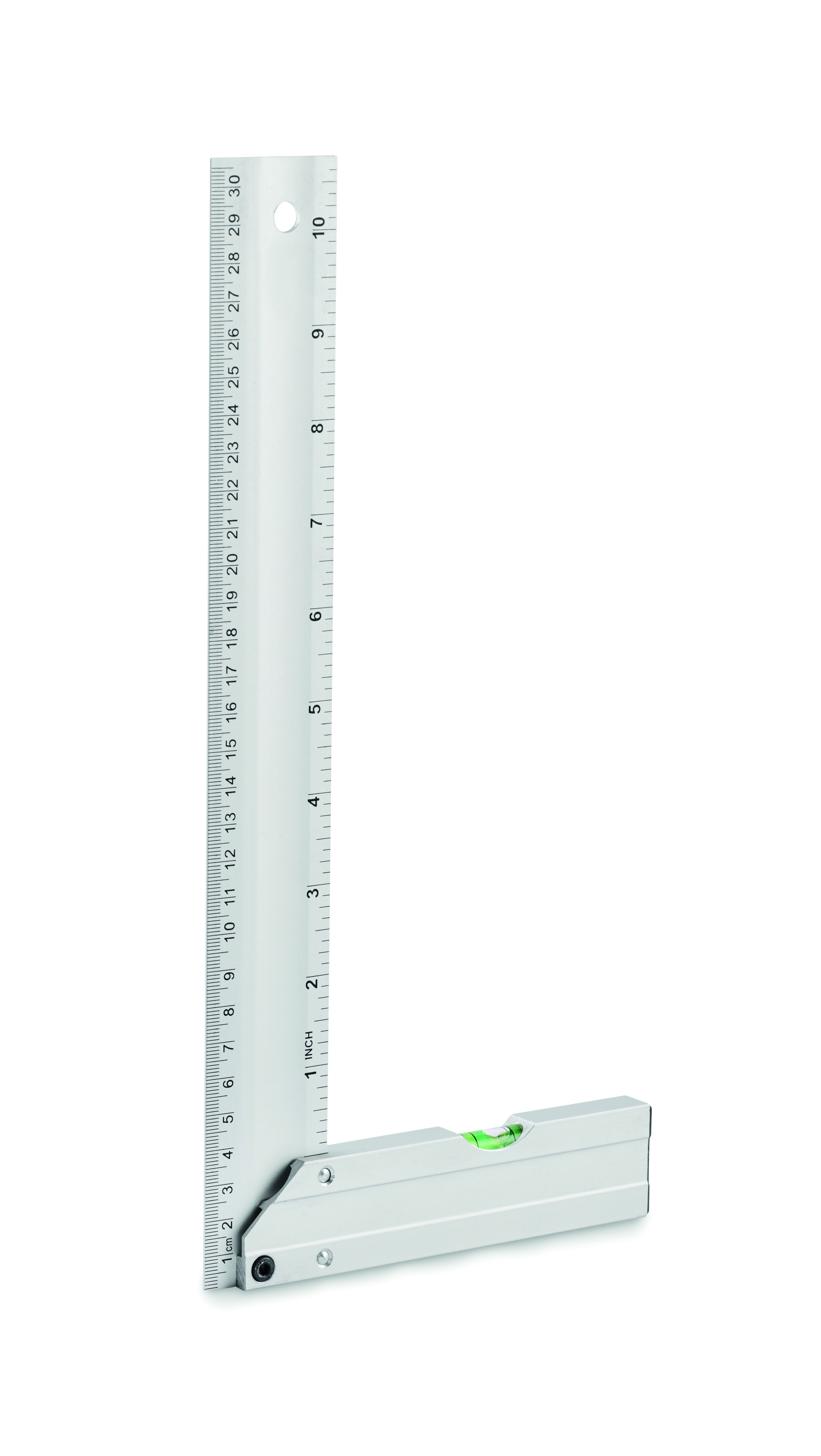 Équerre 30 cm avec niveau à bulle en aluminium