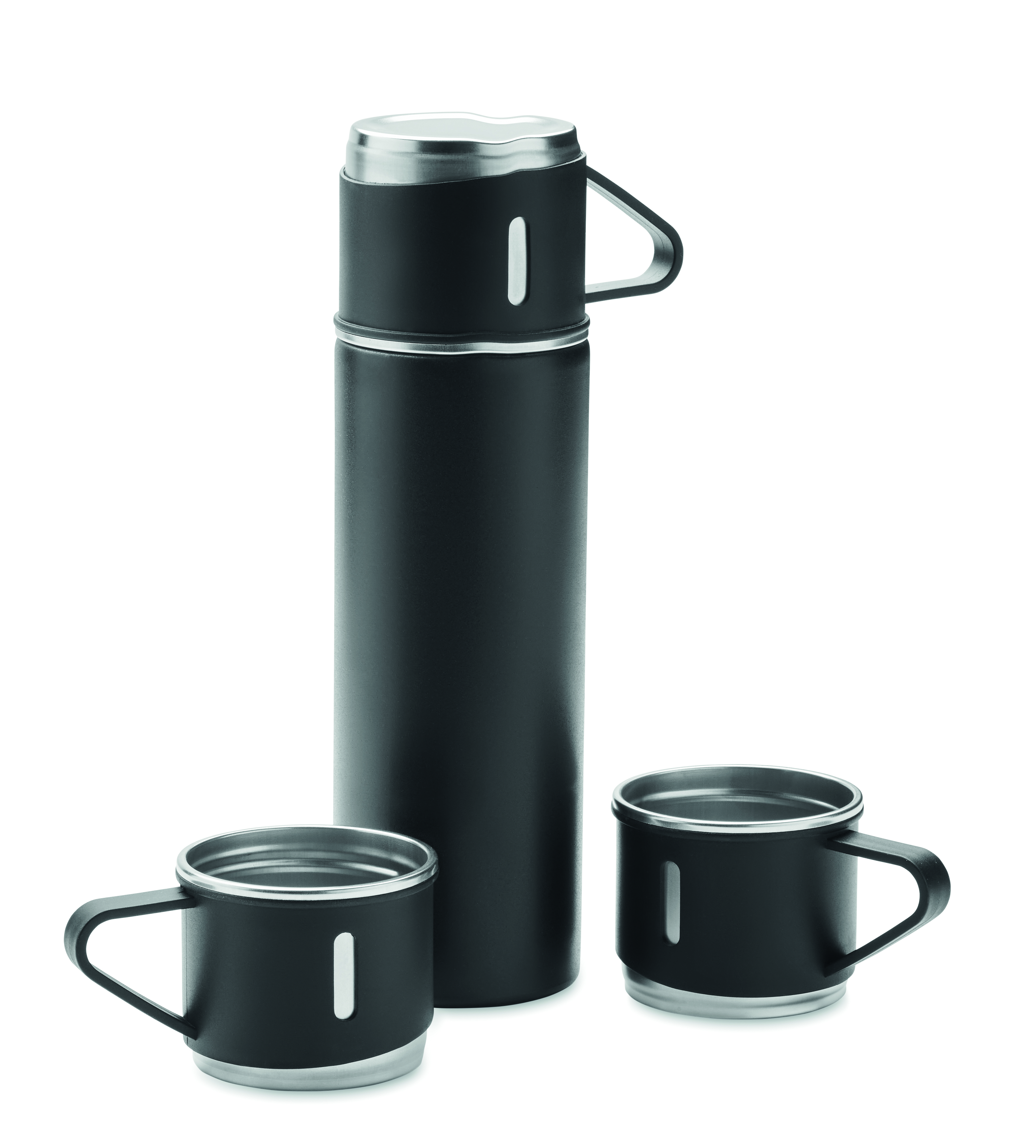 Coffret bouteille isotherme et 2 gobelets en inox