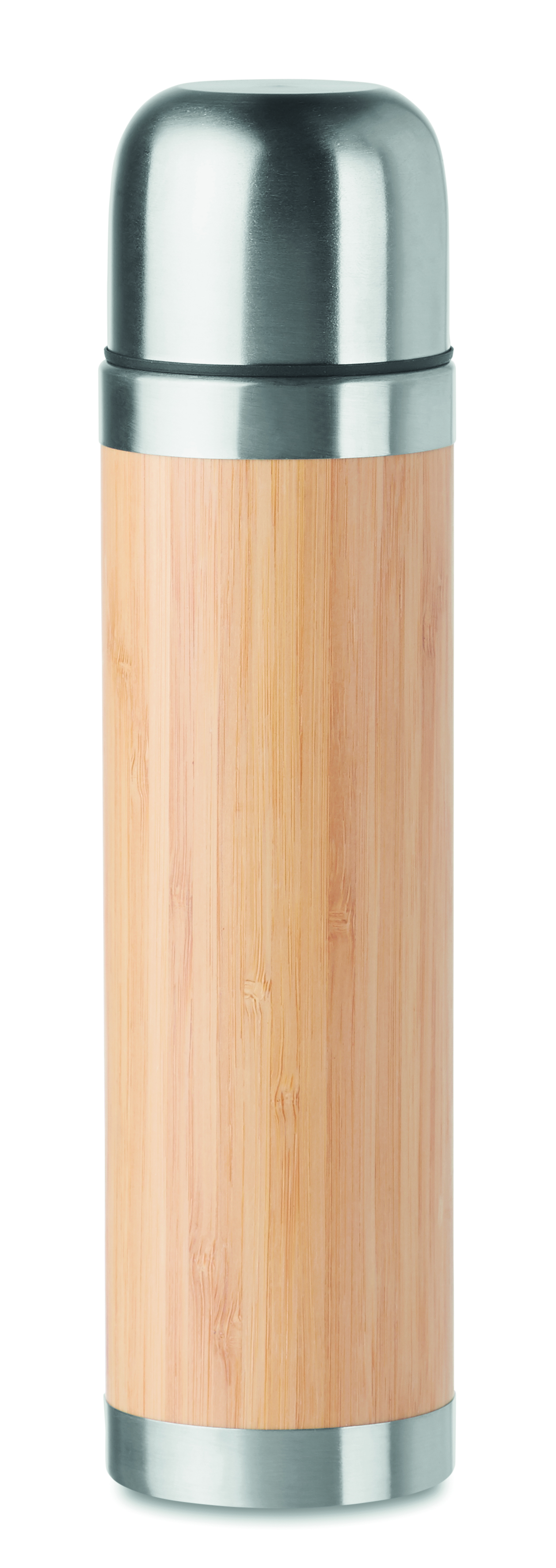 Bouteille isotherme 400 ml en inox et bambou