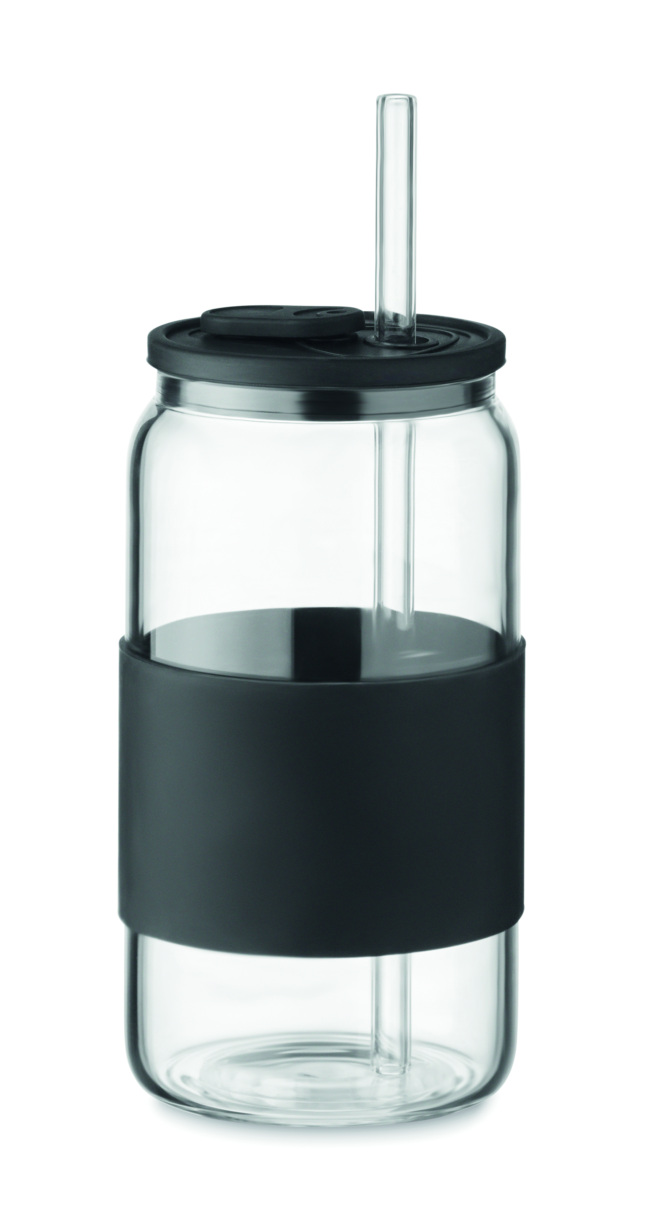 Gobelet 550 ml avec paille en verre borosilicate
