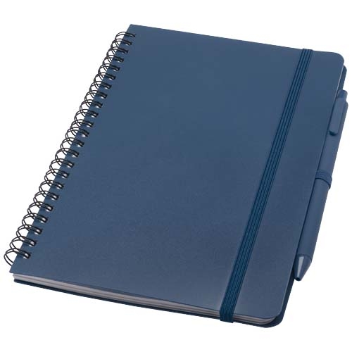 Carnet A5 rigide Thalaasa avec stylo en plastique océanique