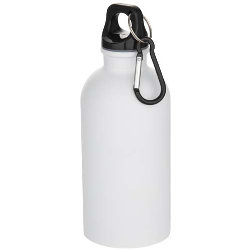 Bouteille 400 ml mate avec mousqueton en inox