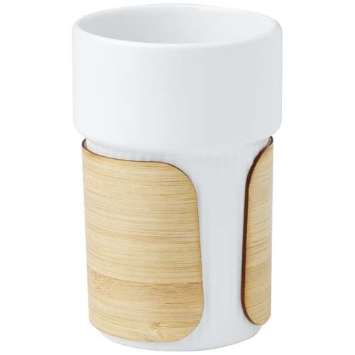 Gobelet 340 ml Fika en céramique et bambou