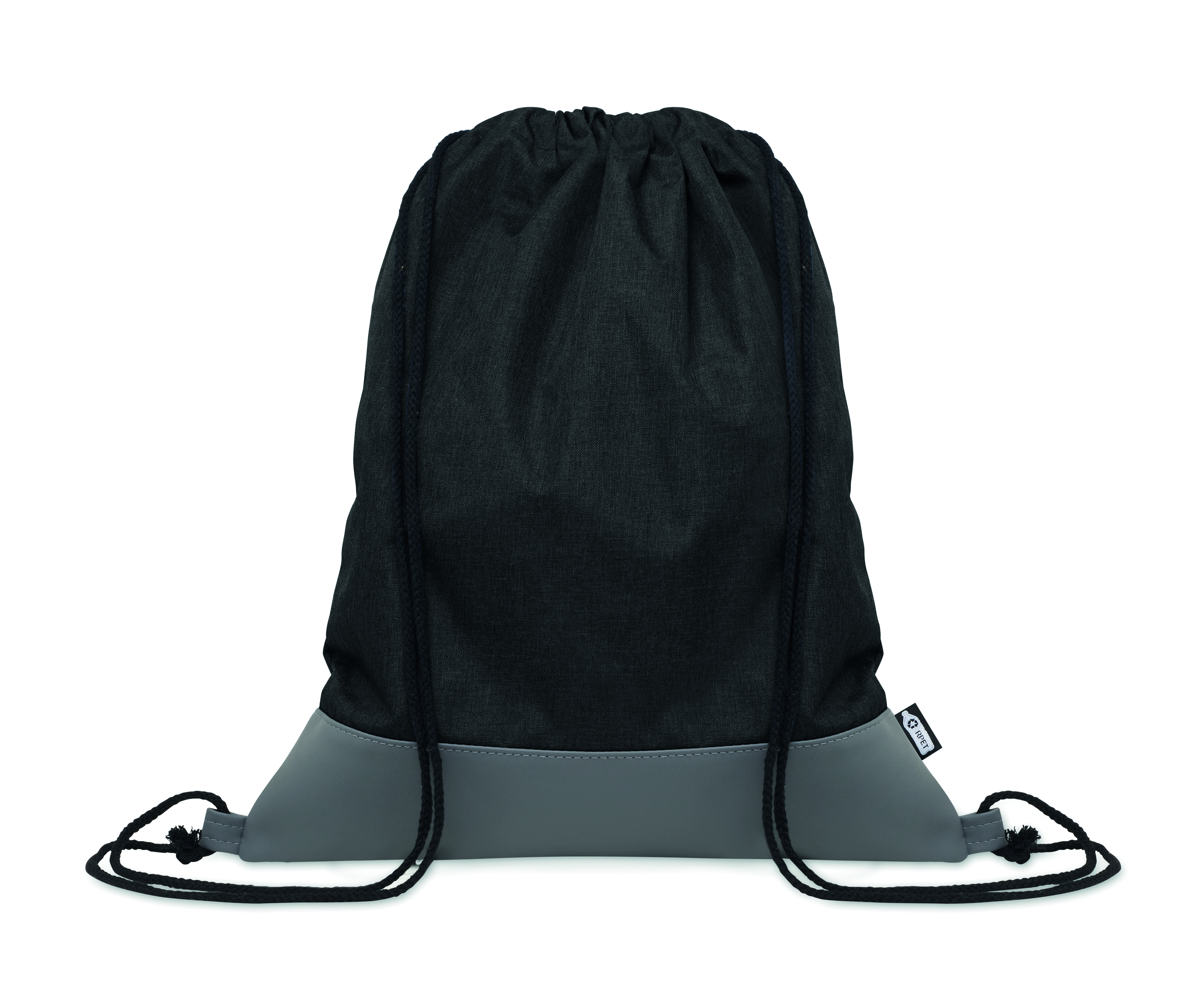 Sac à cordon MO2527 en polyester recyclé et similicuir