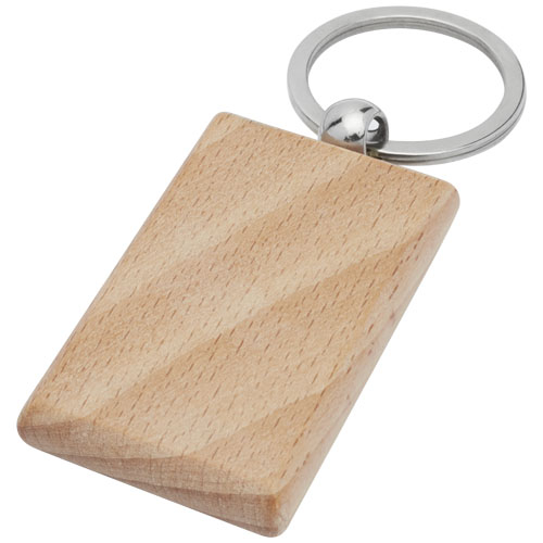 Porte-clés rectangulaire en bois de hêtre