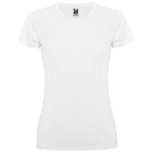 T-shirt de sport Montecarlo manches courtes en tissu synthétique - Femme