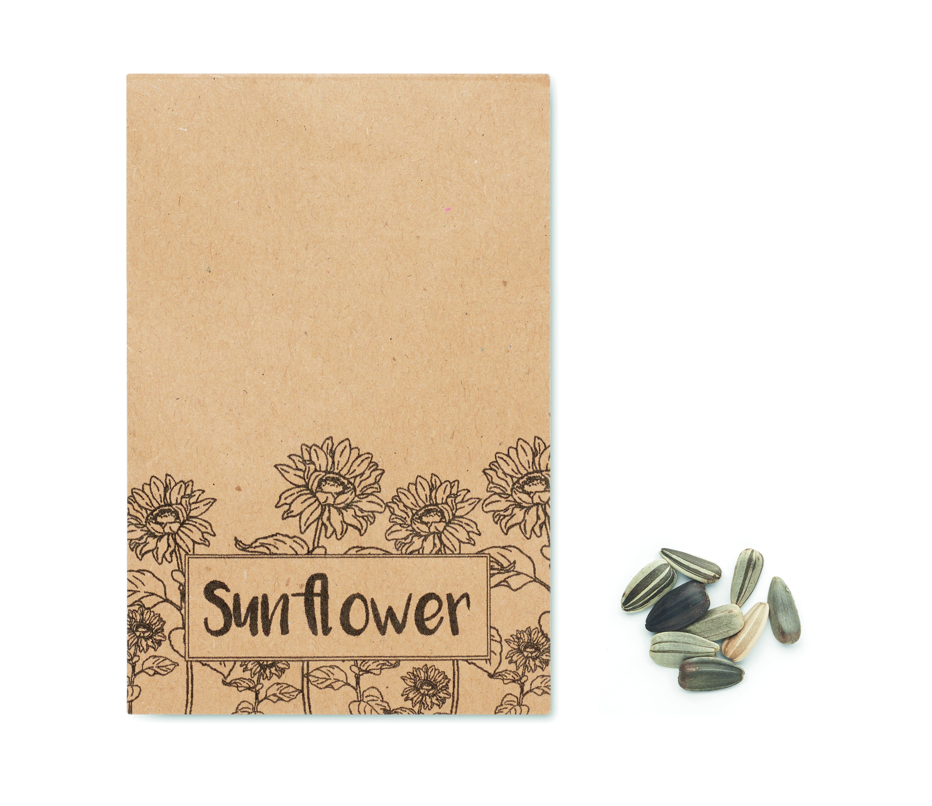 Sachet de graines de tournesol en papier kraft