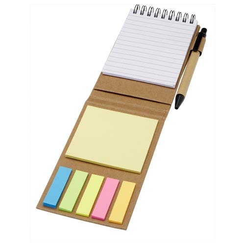 Bloc-notes autocollant avec stylo à bille