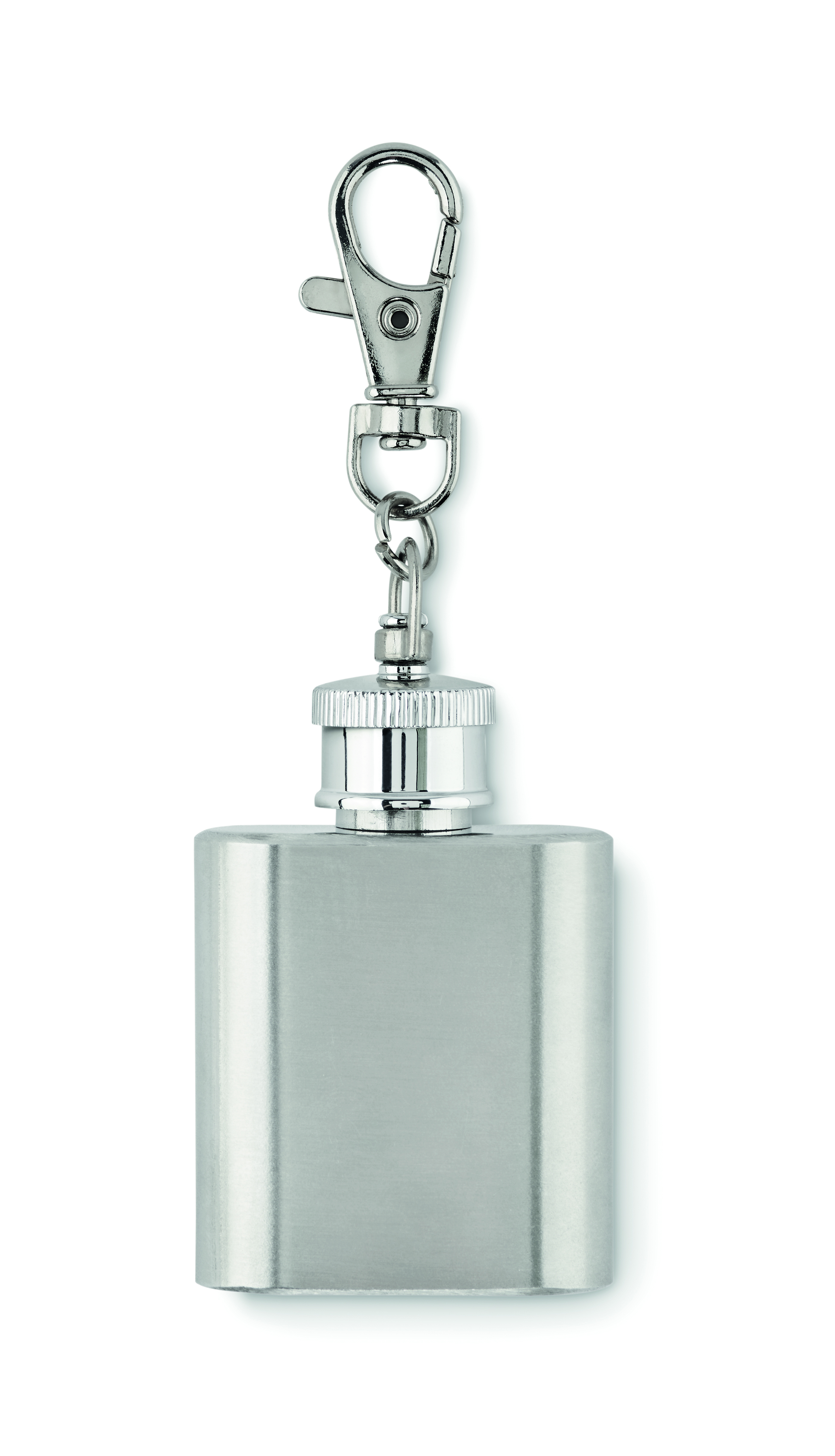 Porte-clés mini flasque 28 ml en inox