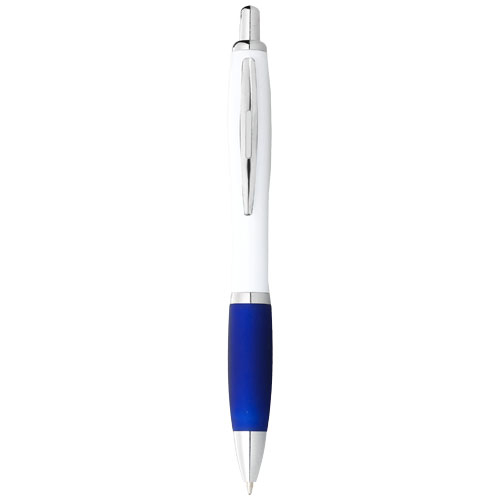 Stylo à bille Nash corps blanc grip coloré encre noire