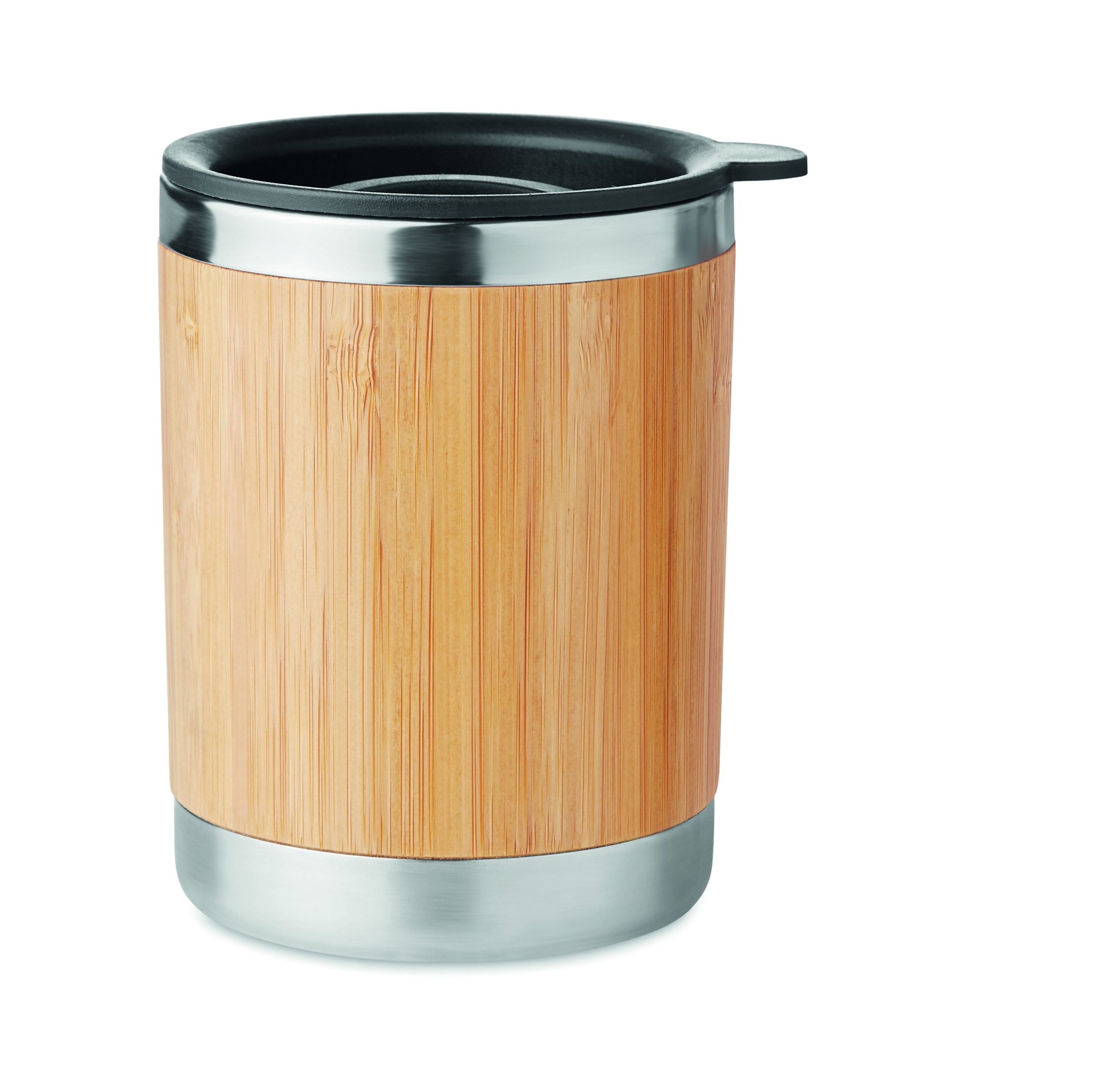 Gobelet isotherme 250 ml double paroi en inox et bambou