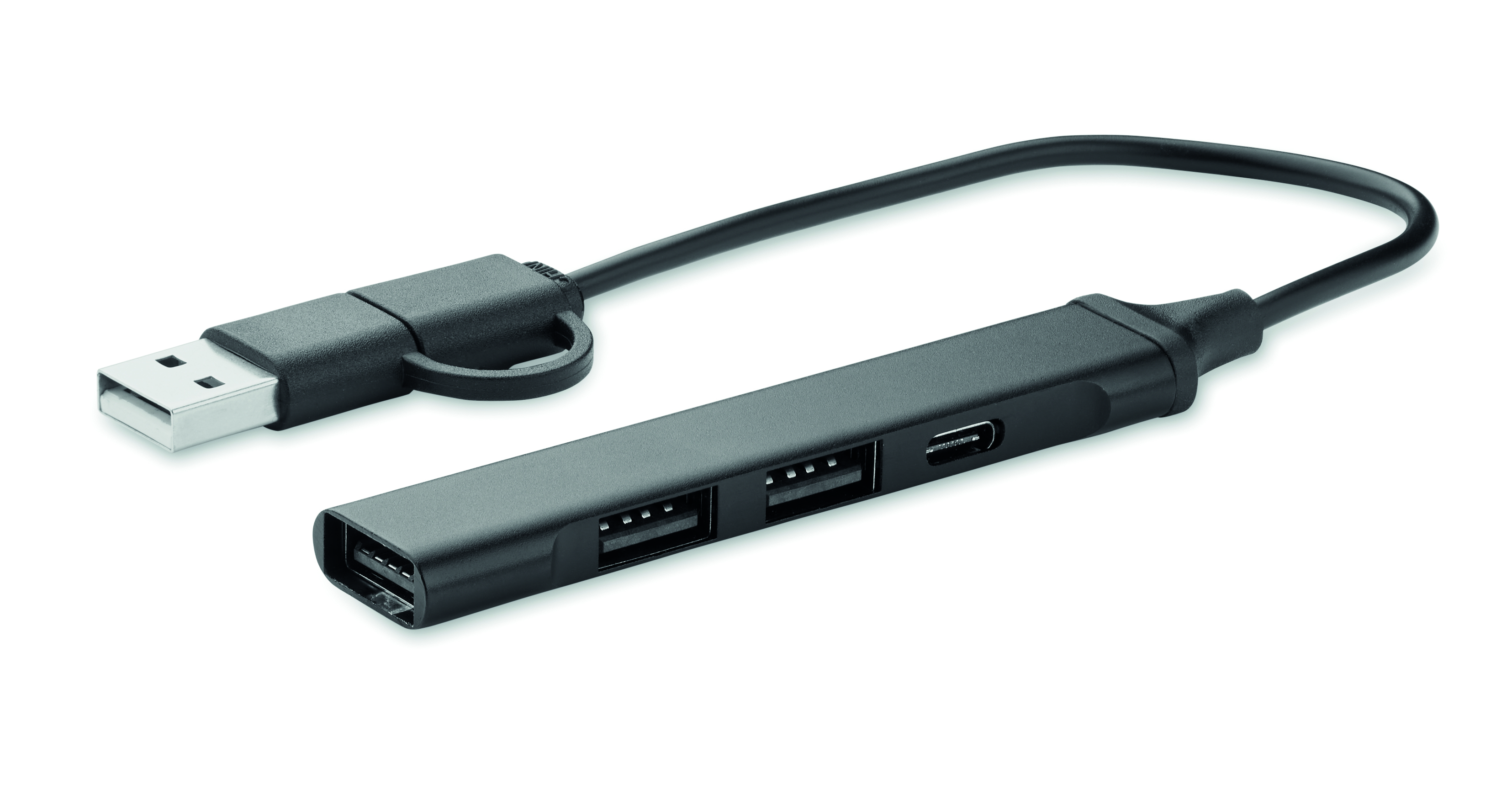 Hub USB 4 ports 19 cm en aluminium recyclé