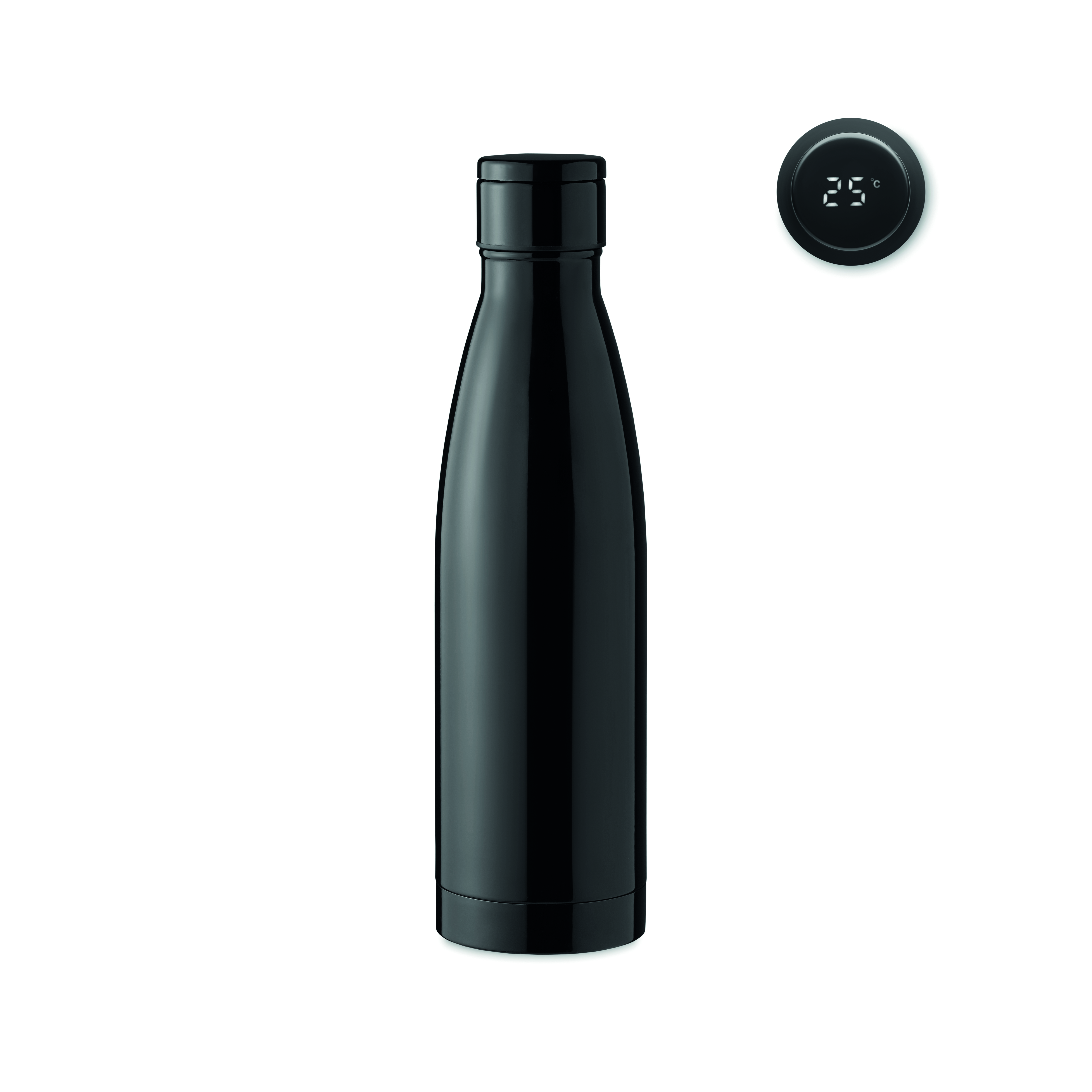 Bouteille isotherme 500 ml à thermomètre LED