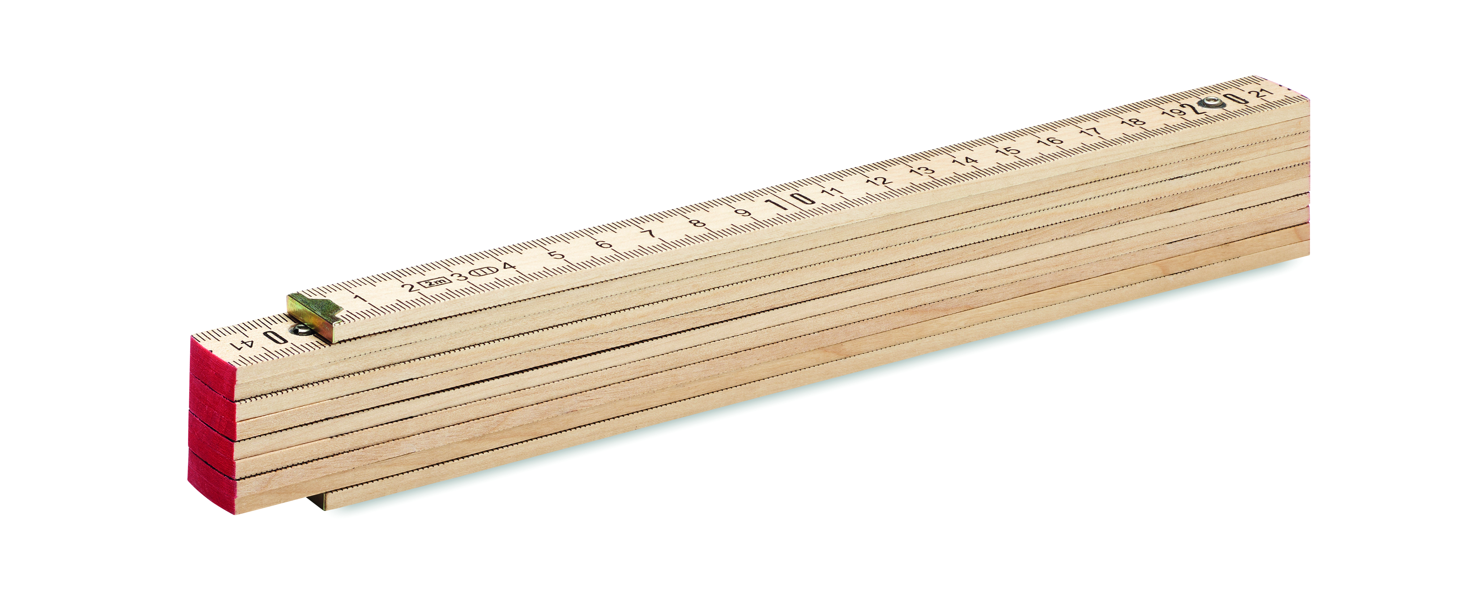 Mètre pliant de charpentier 2 m en bois