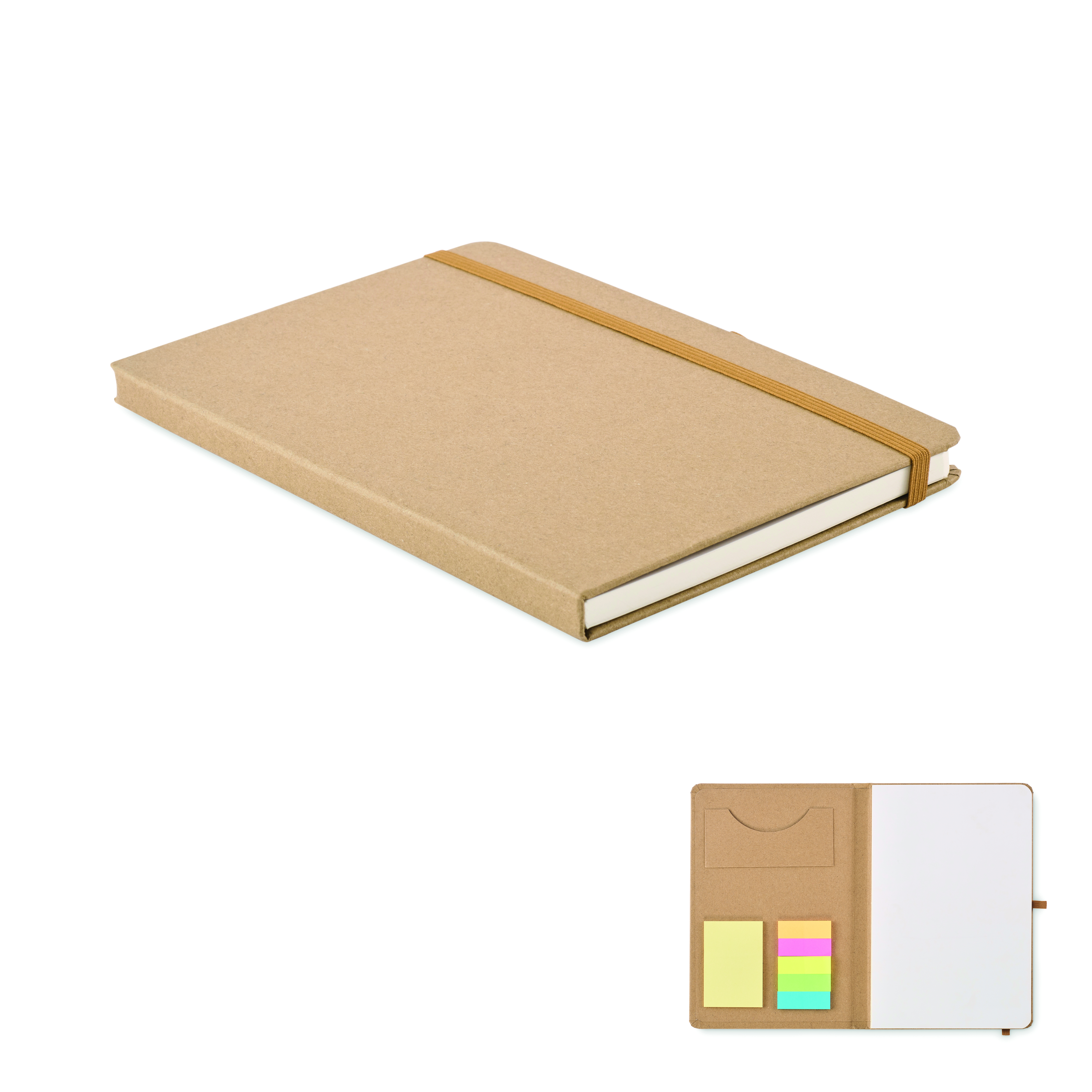 Carnet A5 avec notes autocollantes en papier recyclé