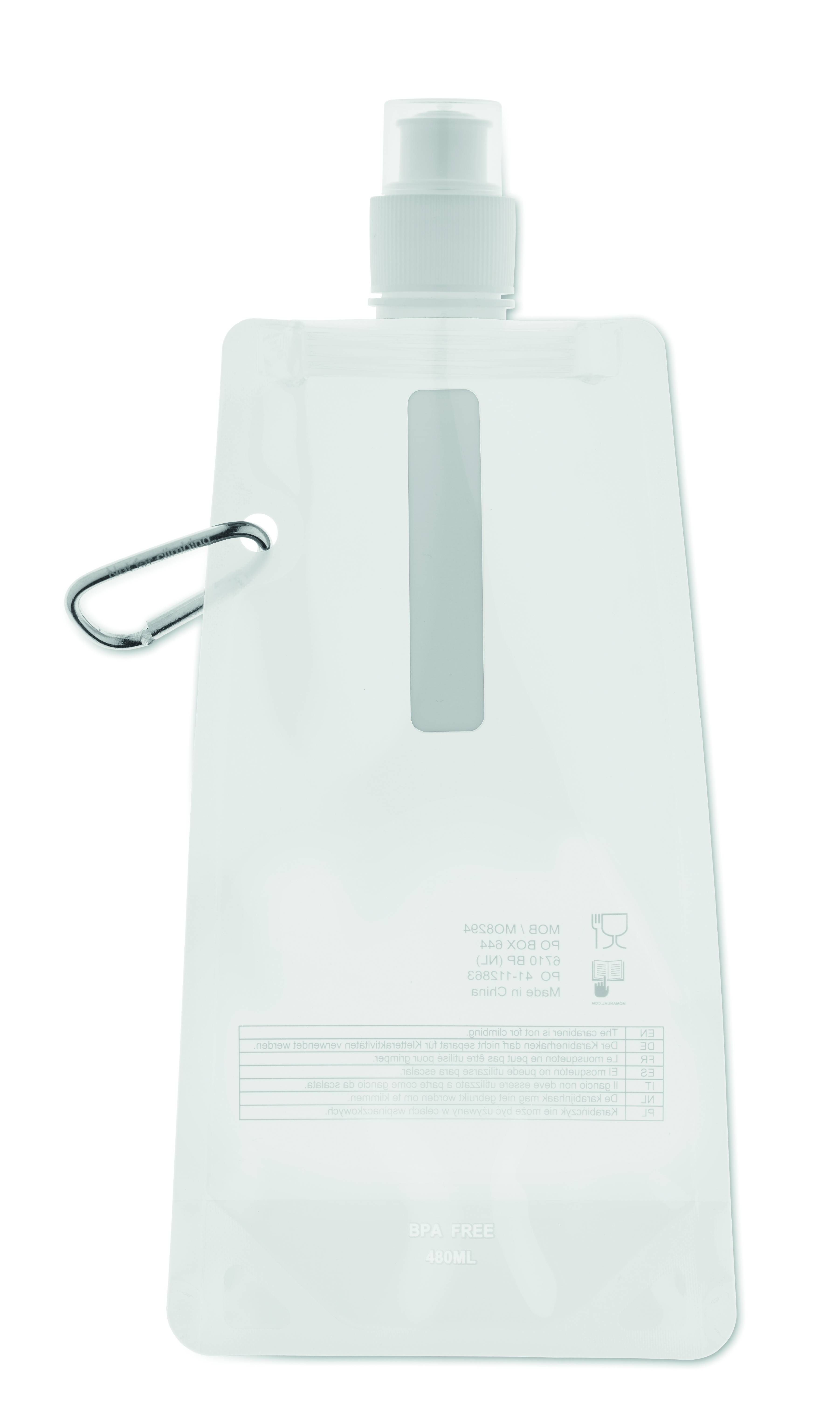 Gourde pliable 480 ml en plastique