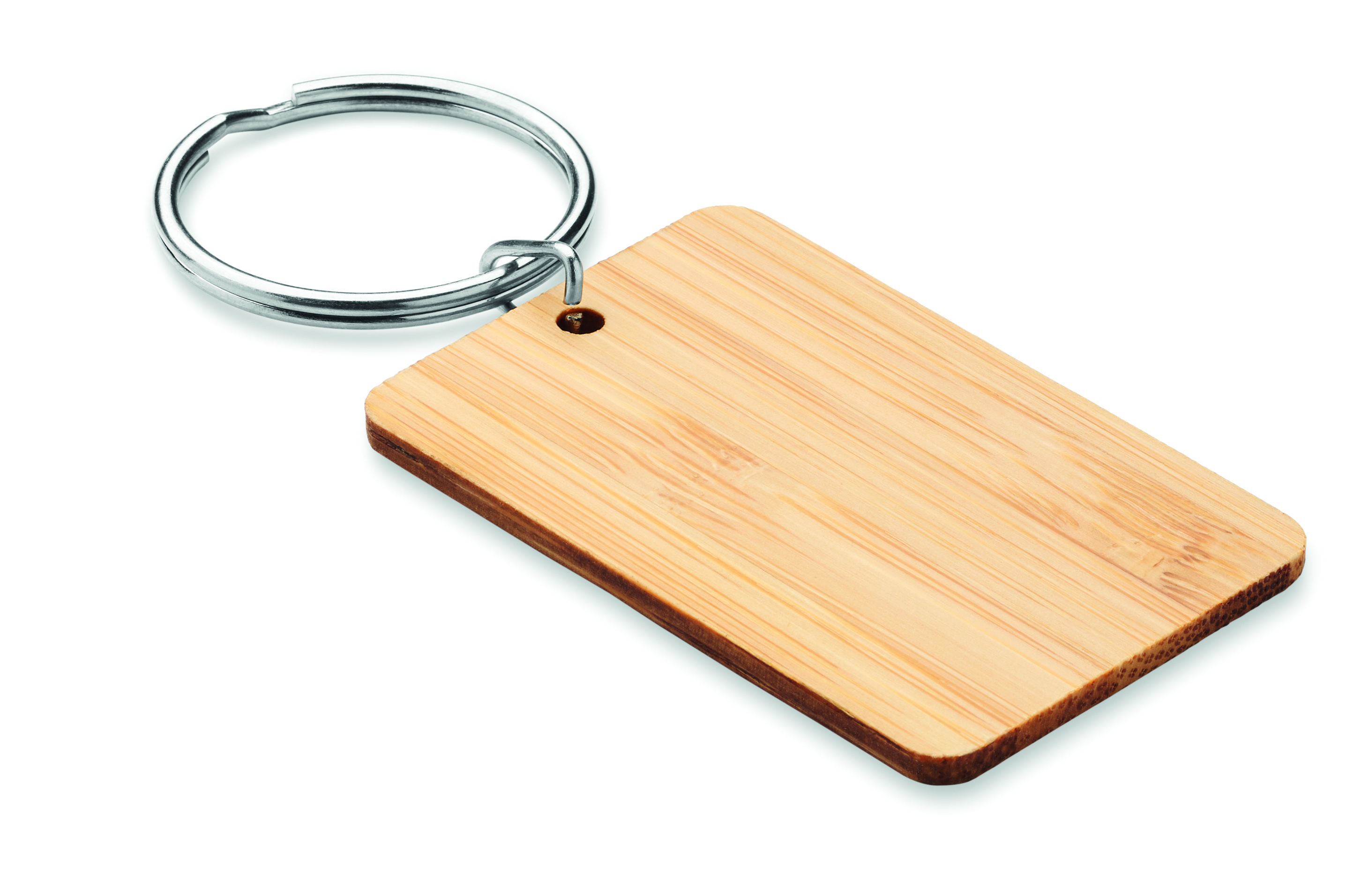 Porte-clés rectangulaire en bambou