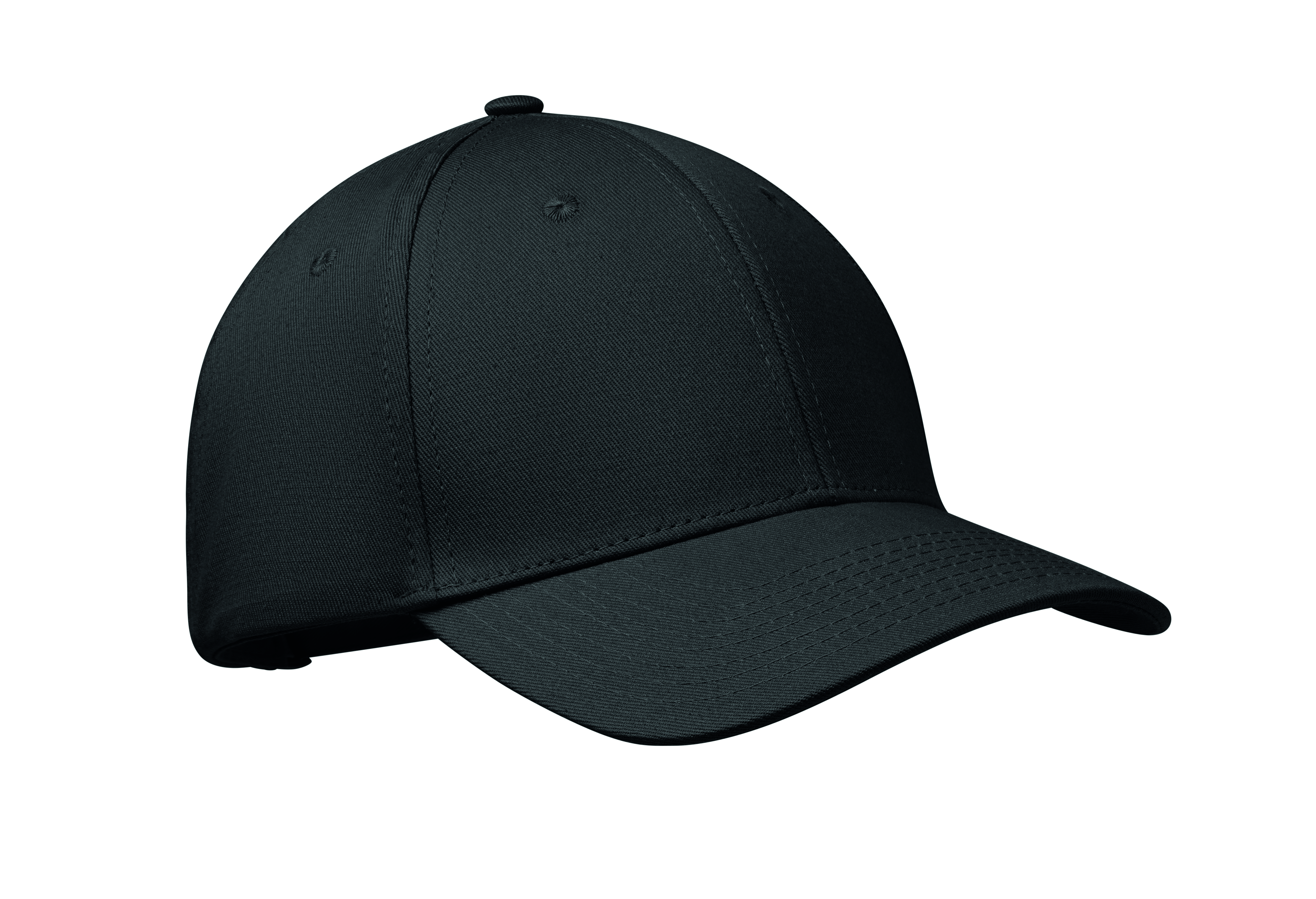 Casquette baseball 6 pans en coton sergé - Unisexe