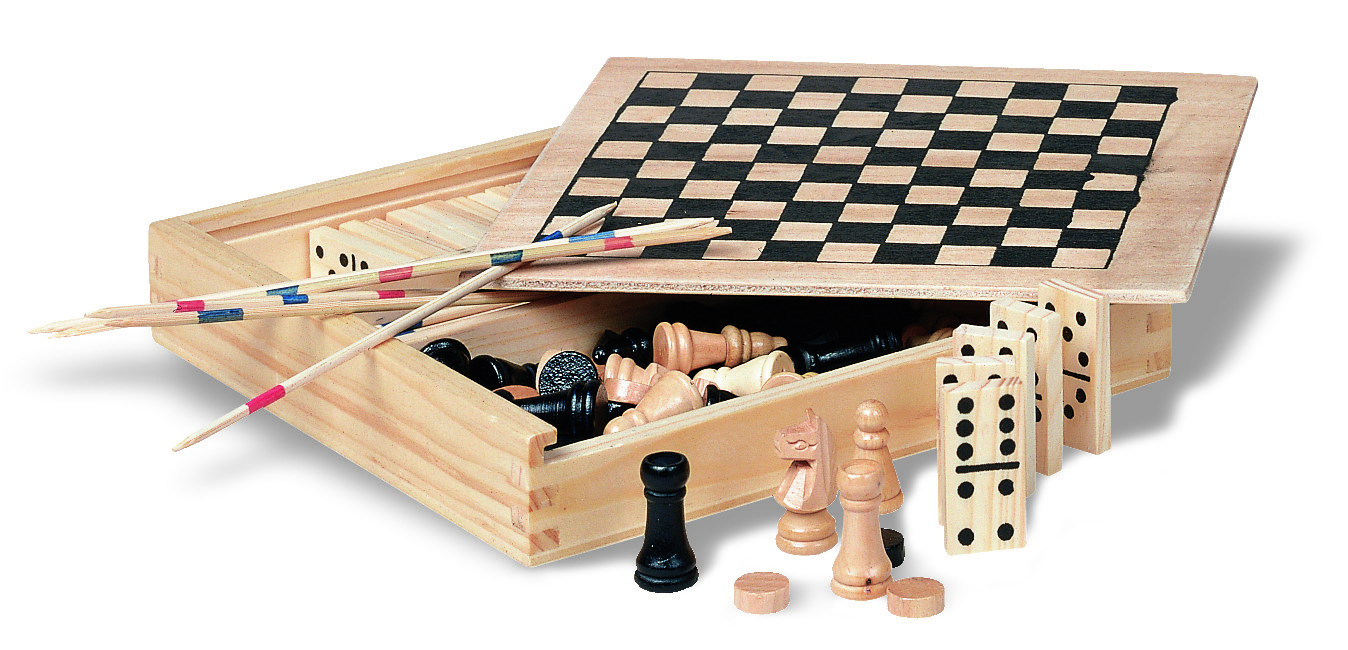 Coffret de 4 jeux en bois