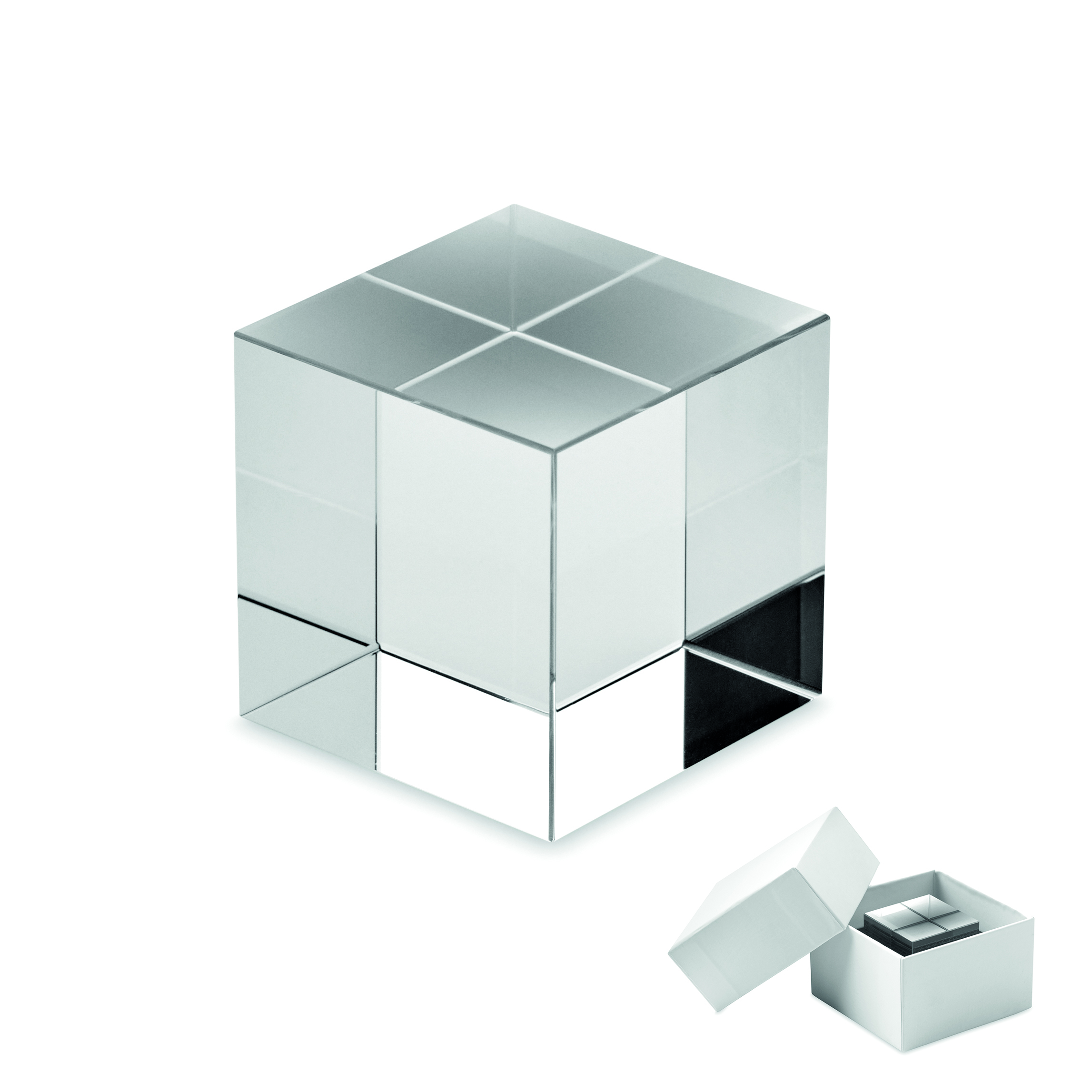 Trophée cube en verre